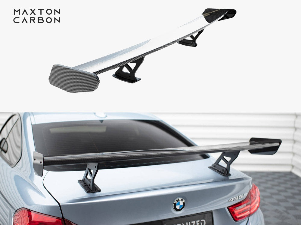 Maxton Design Carbon Spoiler With Internal Brackets Uprights BMW 4 F32 / 4 F32 M-Pack Coupe - CF-BM-4-F32-WING5-INT-245-P - Image 1
