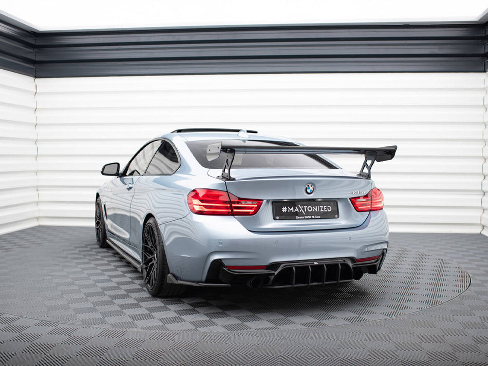 Maxton Design Carbon Spoiler With External Brackets Uprights BMW 4 F32 / 4 F32 M-Pack Coupe - CF-BM-4-F32-WING5-EXT-245-P - Image 2