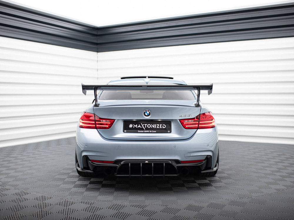 Maxton Design Carbon Spoiler With External Brackets Uprights BMW 4 F32 / 4 F32 M-Pack Coupe - CF-BM-4-F32-WING5-EXT-245-P - Image 3
