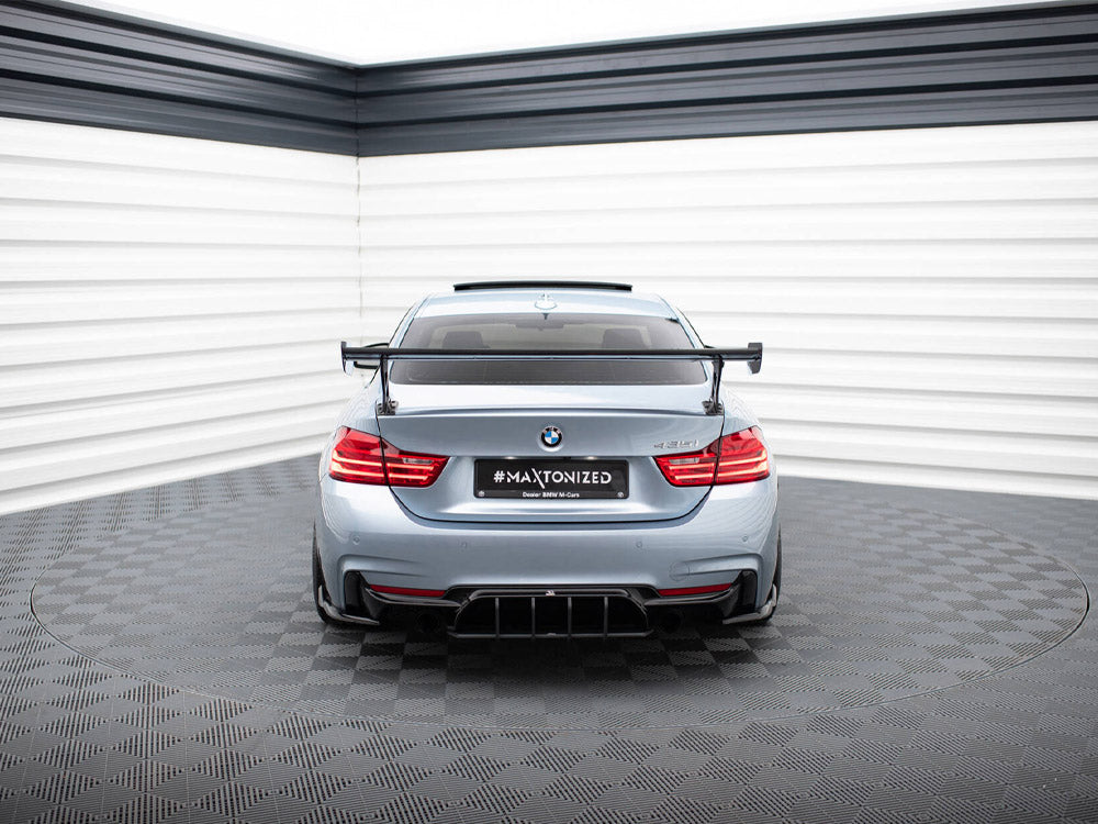 Maxton Design Carbon Spoiler With External Brackets Uprights BMW 4 F32 / 4 F32 M-Pack Coupe - CF-BM-4-F32-WING5-EXT-245-P - Image 4
