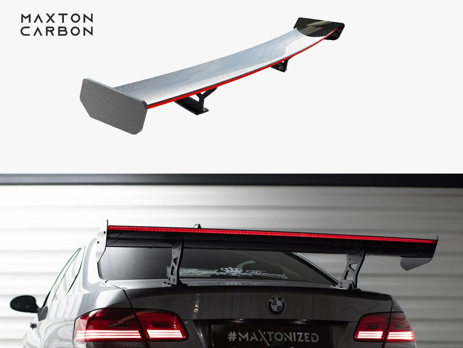 Carbon Spoiler With Internal Brackets Uprights + LED BMW 3 / M3 Coupe E92