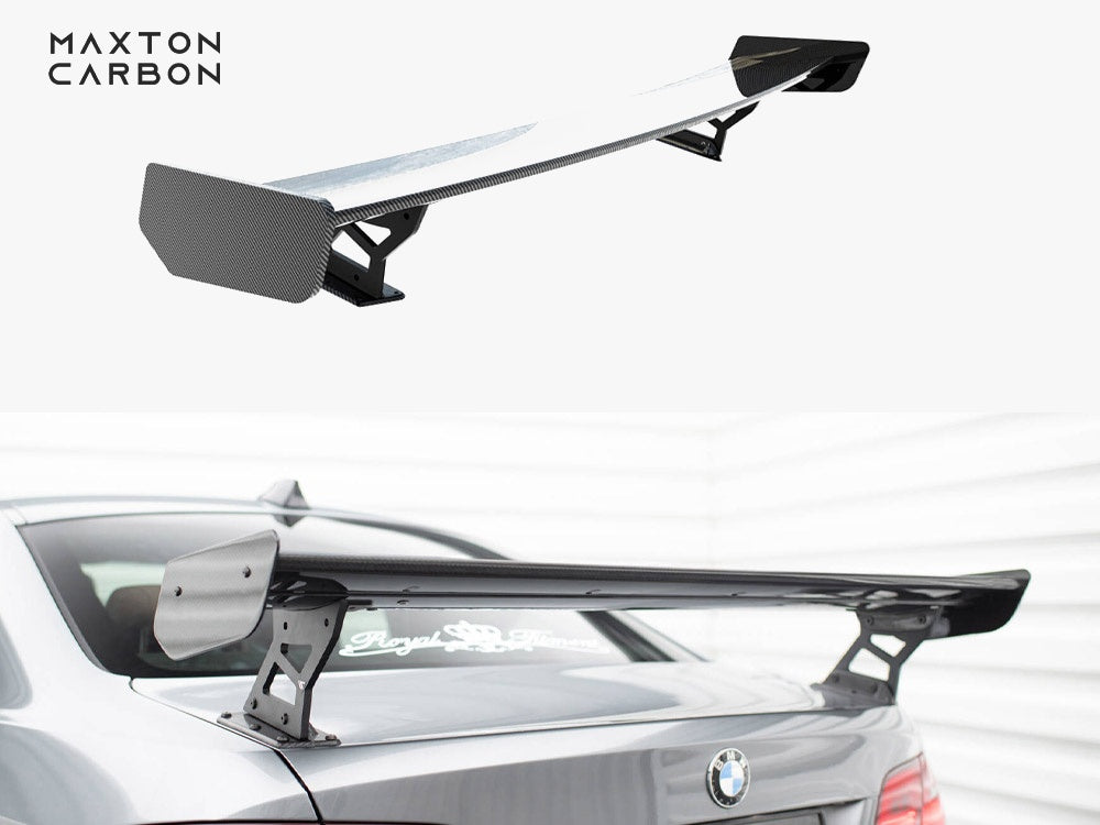 Maxton Design Carbon Spoiler With External Brackets Uprights BMW 3 / M3 Coupe E92 - CF-BM-3-92-WING5-EXT-245-P - Image 1