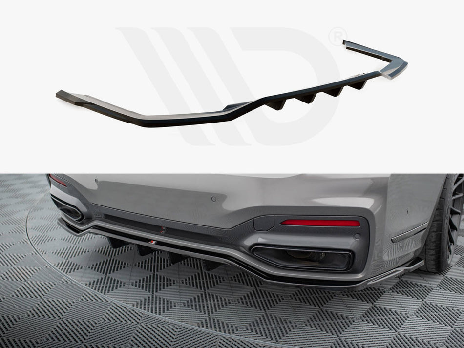 MAXTON DESIGN Rear Splitter (Vertical Bars) V.2 BMW 7 M-Pack G11 / G12 Facelift