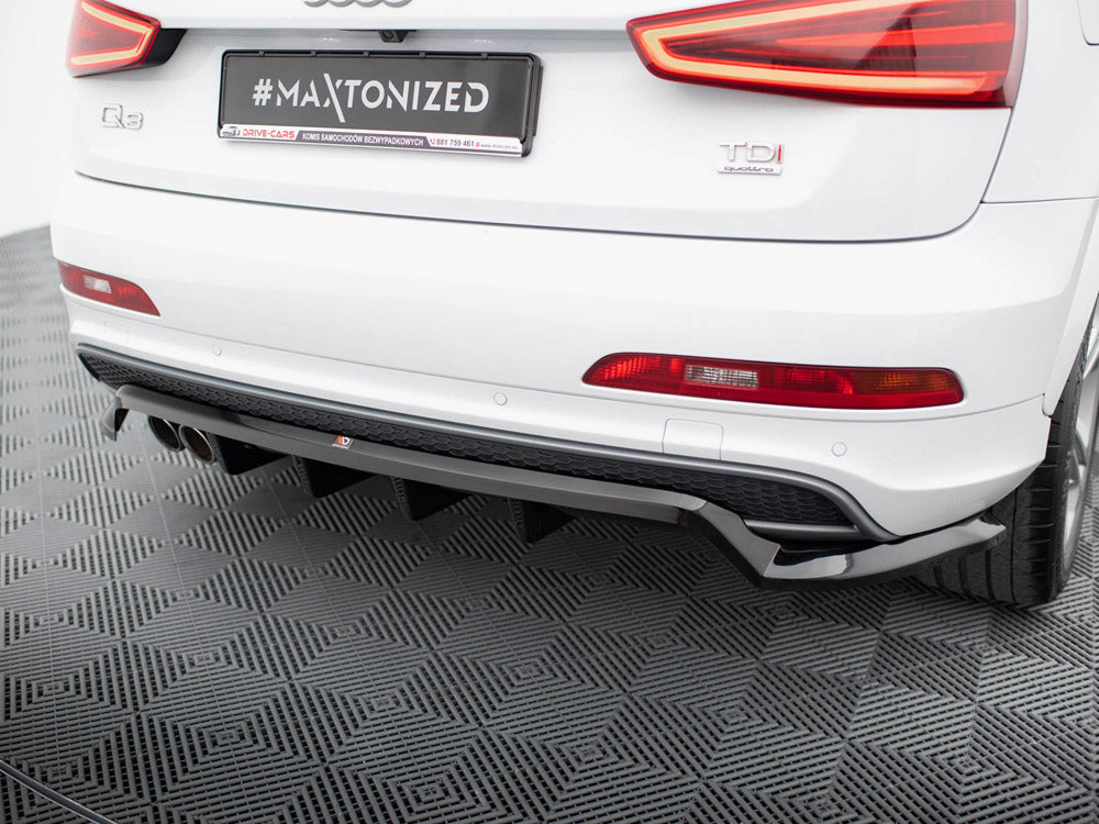 Maxton Design Rear Splitter (Vertical Bars) Audi Q3 S-Line 8U - AU-Q3-1-SLINE-SB-RD1G+RD2G - Image 4