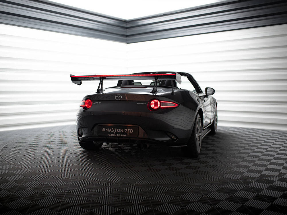 Maxton Design Carbon Spoiler With Upper Swan Mounting + LED Mazda MX-5 ND (Mk4) - CF-MA-MX5-4-WING5-UPP-245-P+LED - Image 3