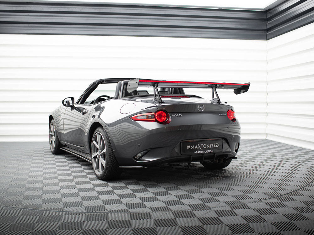 Maxton Design Carbon Spoiler With Upper Swan Mounting + LED Mazda MX-5 ND (Mk4) - CF-MA-MX5-4-WING5-UPP-245-P+LED - Image 9