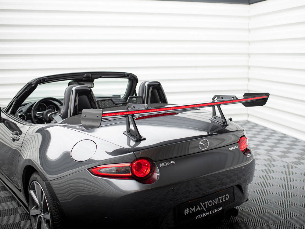 Maxton Design Carbon Spoiler With Upper Swan Mounting + LED Mazda MX-5 ND (Mk4) - CF-MA-MX5-4-WING5-UPP-245-P+LED - Image 14