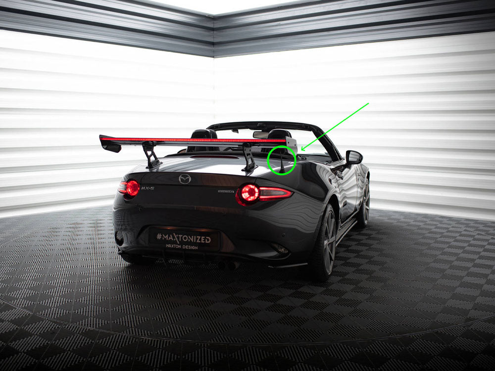 Maxton Design Carbon Spoiler With Internal Brackets Uprights + LED Mazda MX-5 ND (Mk4) - CF-MA-MX5-4-WING5-INT-245-P+LED - Image 4