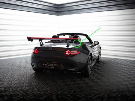 Maxton Design Carbon Spoiler With Internal Brackets Uprights + LED Mazda MX-5 ND (Mk4) - CF-MA-MX5-4-WING5-INT-245-P+LED - Image 4