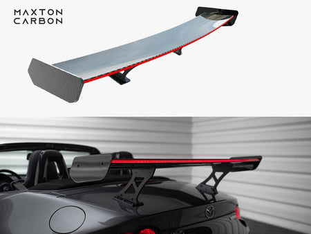 Maxton Design Carbon Spoiler JDM Style + LED Mazda MX-5 ND (Mk4) - CF-MA-MX5-4-WING5-JDM-245-P+LED - Image 1