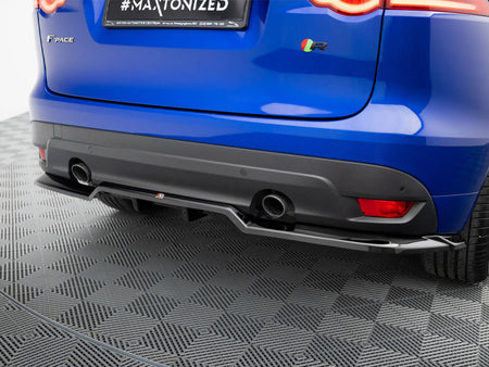 Maxton Design Central Rear Splitter (Vertical Bars) Jaguar F-Pace R-Sport Mk1 - JA-FP-1-RSPORT-RD1G+RD2G - Image 3