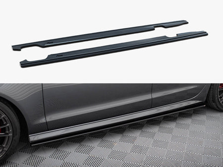 Maxton Design Side Skirts Diffusers Audi A6 / A6 C7 S-Line / S6 C7 Facelift - Carbon Look - AU-A6-C7F-SLINE-SD1C - Image 1