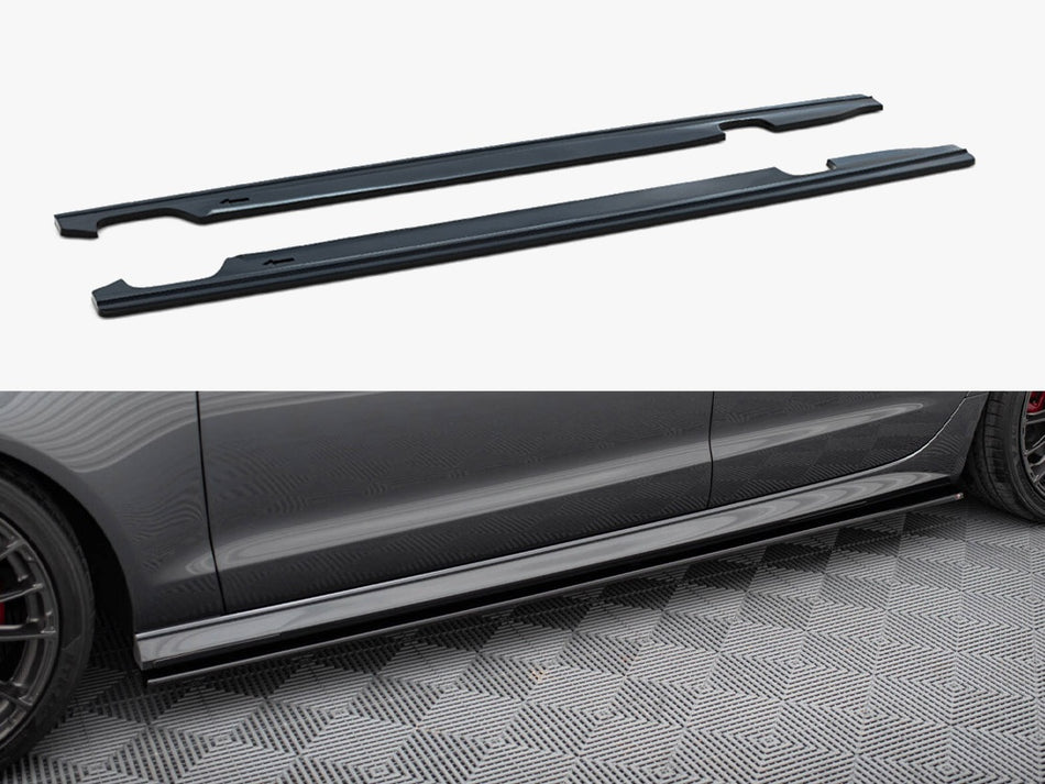 Maxton Design Side Skirts Diffusers Audi A6 / A6 C7 S-Line / S6 C7 Facelift - Carbon Look - AU-A6-C7F-SLINE-SD1C - Image 1