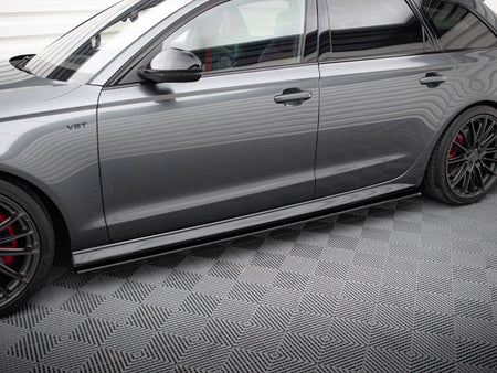 Maxton Design Side Skirts Diffusers Audi A6 / A6 C7 S-Line / S6 C7 Facelift - Carbon Look - AU-A6-C7F-SLINE-SD1C - Image 3