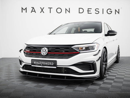 Maxton Design Street PRO Front Splitter Volkswagen Jetta GLI Mk7 - VWJE7GLICNC-FD1B - Image 2