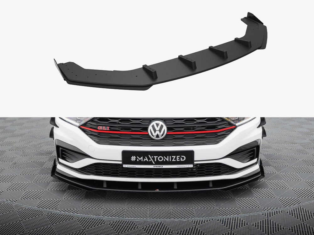 Maxton Design Street PRO Front Splitter + Flaps Volkswagen Jetta GLI Mk7 - VWJE7GLICNC-FD1B+FSF1G - Image 1