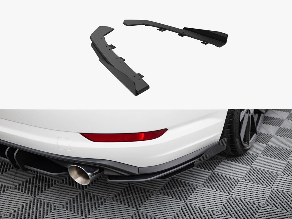 Maxton Design Street Pro Rear Side Splitters + Flaps Volkswagen Jetta GLI Mk7 - VWJE7GLICNC-RSD1B+RSF1G - Image 1