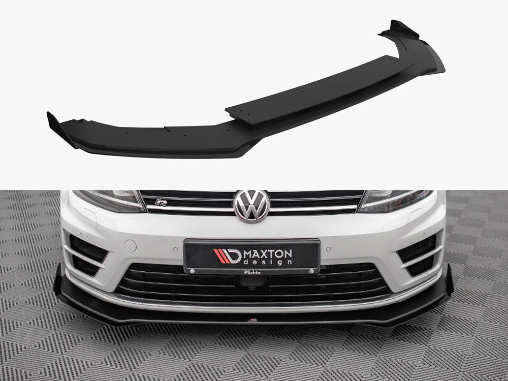 Maxton Design Street PRO Front Splitter V.1 + Flaps VW Golf R Mk7 - VWGO7RCNC-FD1B+FSF1G - Image 1