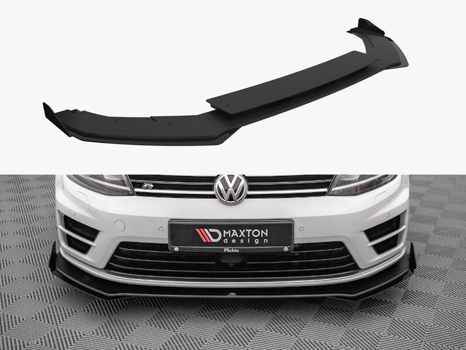 Maxton Design Street PRO Front Splitter V.1 + Flaps VW Golf R Mk7 - VWGO7RCNC-FD1B+FSF1G - Image 1