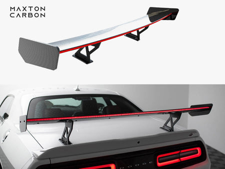 Maxton Design Carbon Spoiler + LED Dodge Challenger Mk3 - CF-DO-CHL-3-INT-245-P+LED - Image 1