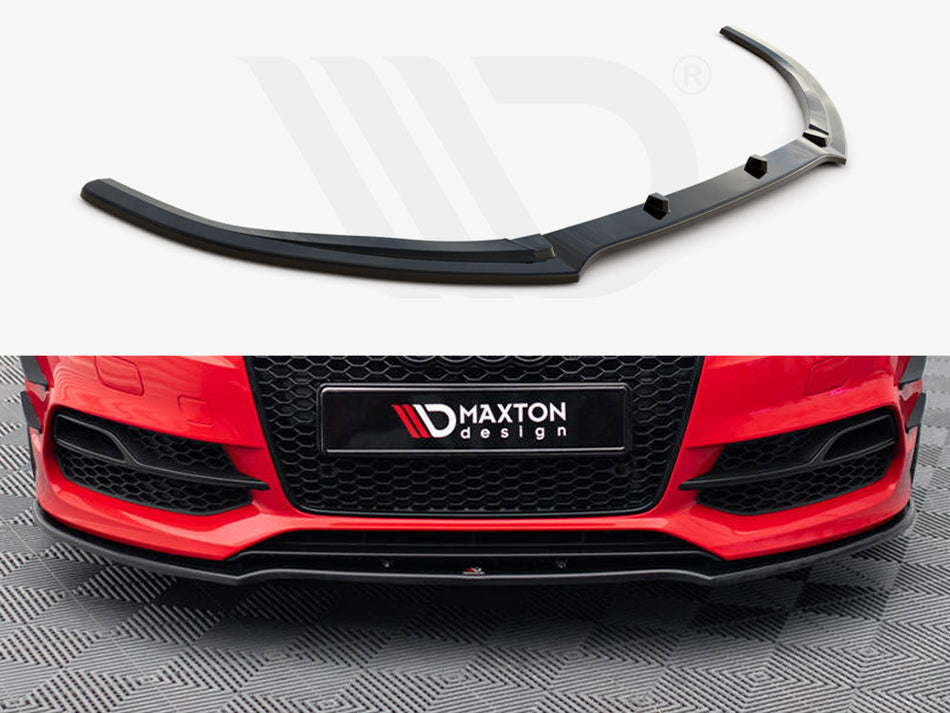 MAXTON DESIGN Front Splitter V.2 Audi S3 / A3 S-Line 8V Sedan / Cabrio (2013-2016)