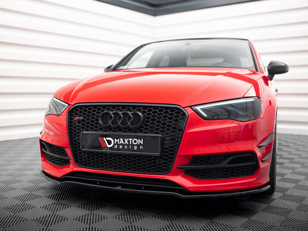 Maxton Design Front Splitter V.2 Audi S3 / A3 S-Line 8V Sedan / Cabrio (2013-2016) - AU-S3-3-S-FD1G - Image 3