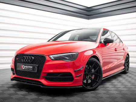 Maxton Design Front Splitter V.2 Audi S3 / A3 S-Line 8V Sedan / Cabrio (2013-2016) - AU-S3-3-S-FD1G - Image 4