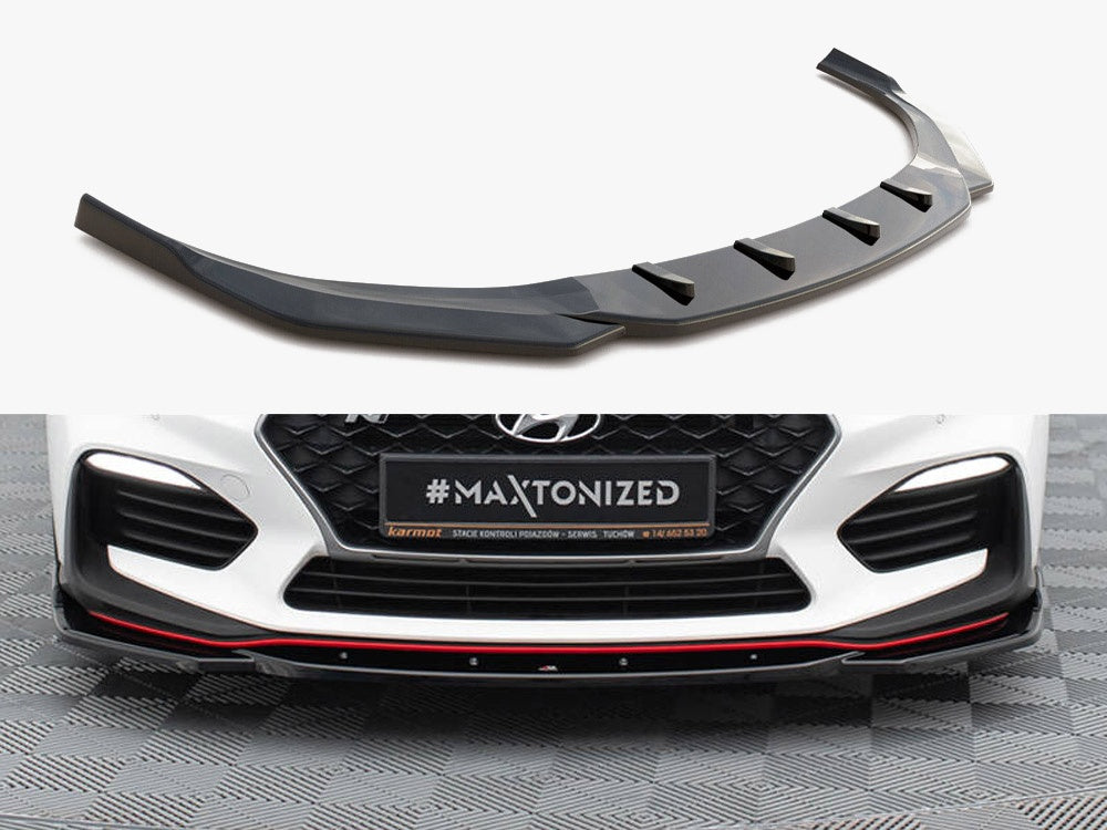 Maxton Design Front Splitter V.4 Hyundai I30 N Mk3 Hatchback / Fastback - HY-I30-3-N-FD4G - Image 1