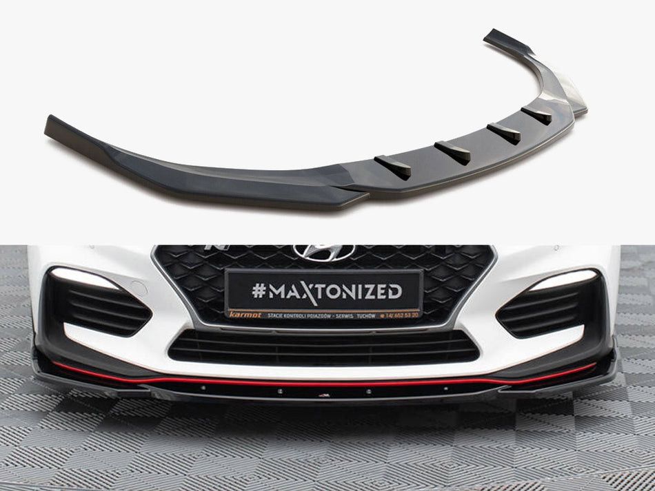 Maxton Design Front Splitter V.4 Hyundai I30 N Mk3 Hatchback / Fastback - HY-I30-3-N-FD4G - Image 1