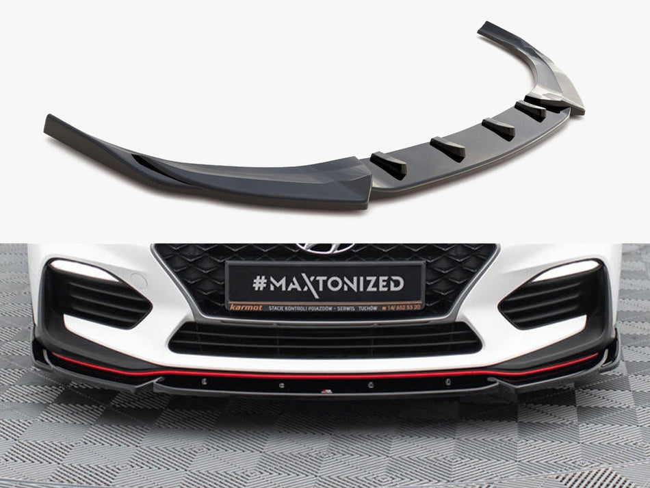 Maxton Design Front Splitter V.5 Hyundai I30 N Mk3 Hatchback / Fastback - HY-I30-3-N-FD5G - Image 1