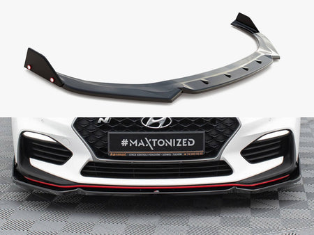 Maxton Design Front Splitter V.6 + Flaps Hyundai I30 N Mk3 Hatchback / Fastback - HY-I30-3-N-FD6G+FSF - Image 1