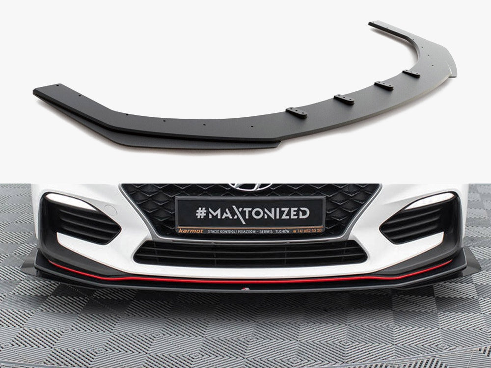 Maxton Design Street PRO Front Splitter + Flaps Hyundai I30 N Mk3 Hatchback / Fastback - HYI303NCNC-FD2B+FSF1G - Image 1