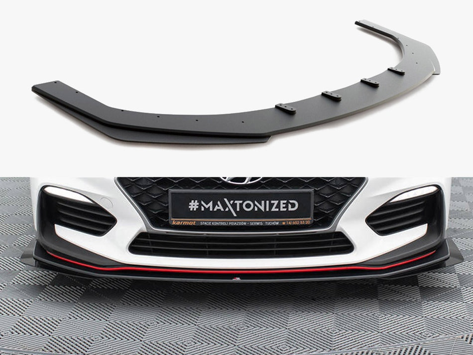 Maxton Design Street PRO Front Splitter + Flaps Hyundai I30 N Mk3 Hatchback / Fastback - HYI303NCNC-FD2B+FSF1G - Image 1