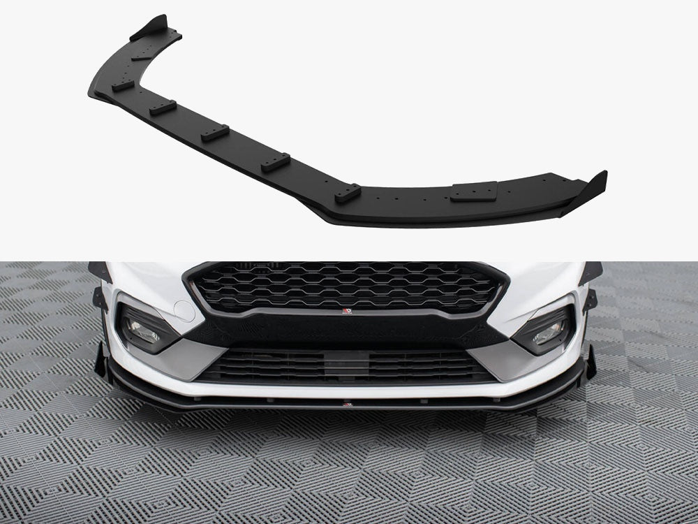 Maxton Design Street PRO Front Splitter + Flaps Ford Fiesta Mk8 ST / ST-Line - FOFI8STCNC-FD1B+FSF1G - Image 1