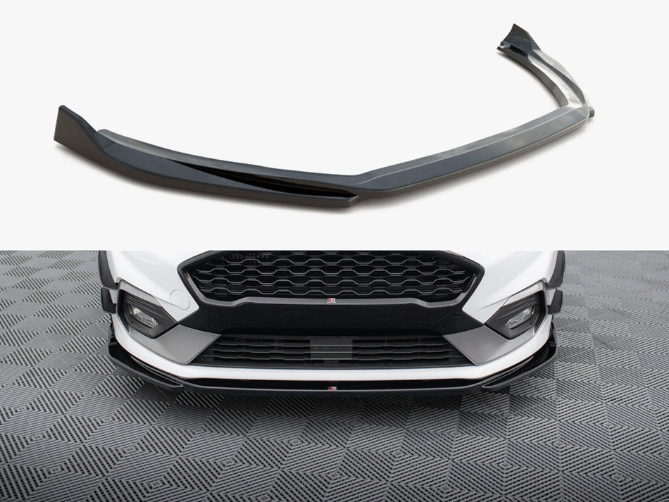 Maxton Design Front Splitter V.4 Ford Fiesta Mk8 ST / ST-Line - FO-FI-8-ST-FD1G - Image 1