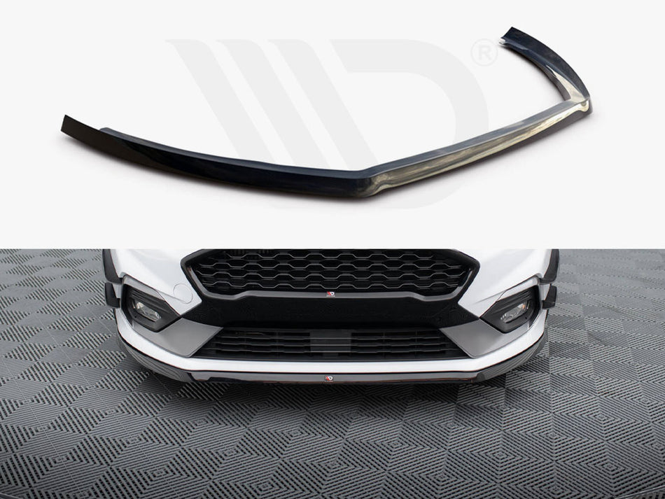 MAXTON DESIGN Front Splitter V.6 Ford Fiesta Mk8 ST / ST-Line - Carbon Look