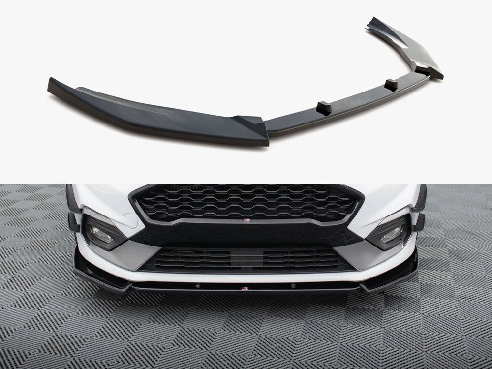Maxton Design Front Splitter V.7 Ford Fiesta Mk8 ST / ST-Line - FO-FI-8-ST-FD4G - Image 1