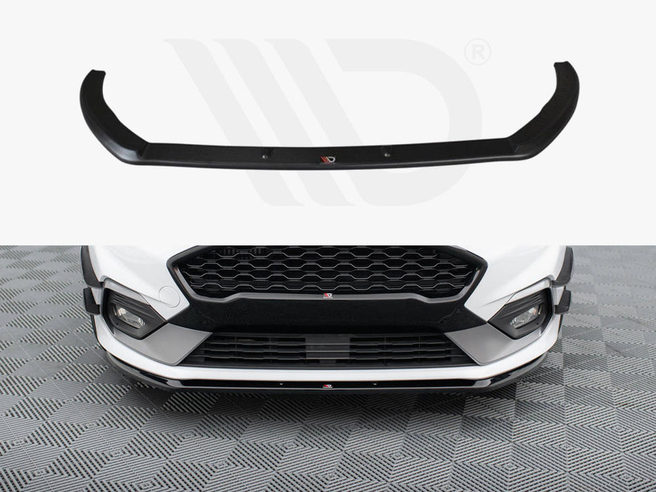 MAXTON DESIGN Front Splitter V.3 Ford Fiesta Mk8 ST / ST-Line - Carbon Look