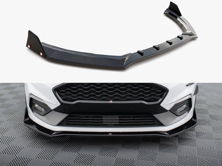 Maxton Design Front Splitter V.4 + Flaps Ford Fiesta ST / ST-Line Mk8 - FO-FI-8-STLINE-FD4G+FSF - Image 1