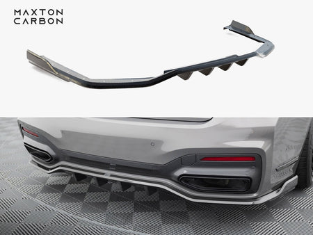 Maxton Design Prepreg Carbon Fiber Rear Splitter BMW 7 M-Pack G11 / G12 Facelift - CF-BM-7-11F-MPACK-RD1-245-P - Image 1