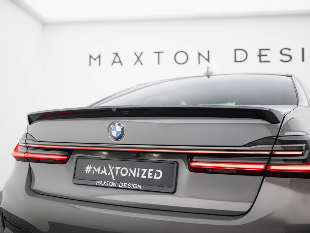Maxton Design Prepreg Carbon Fiber Tailgate Spoiler BMW 7 G11 / G11 Facelift - CF-BM-7-11F-MPACK-H1-245-P - Image 3