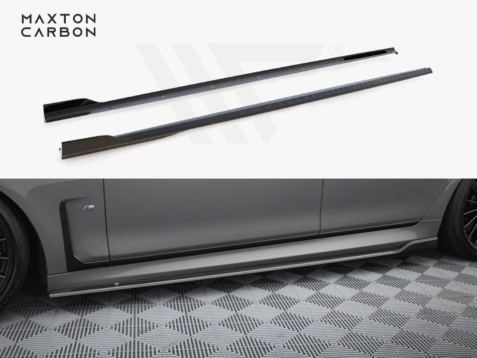 MAXTON DESIGN Carbon Fiber Side Skirts BMW 7 M-Pack G11 Facelift