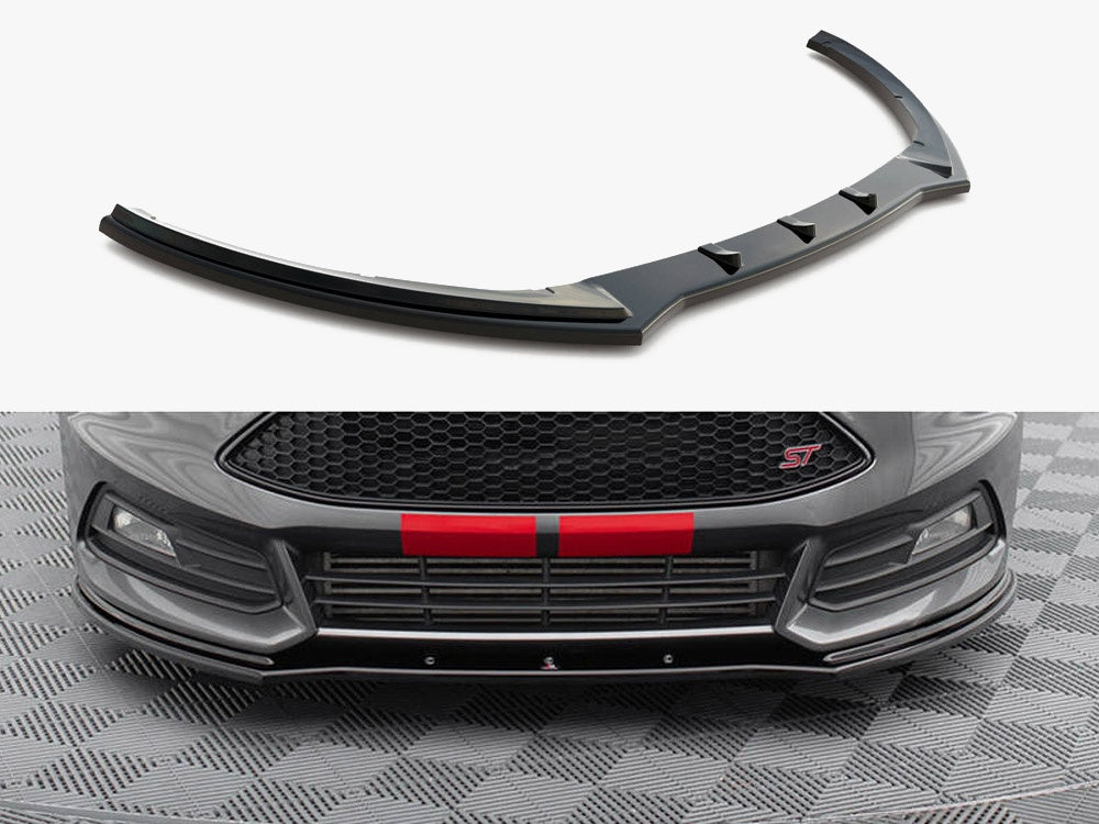 Maxton Design Front Splitter V.1 Ford Focus ST Mk3 FL - FO-FO-3F-ST-FD1G - Image 1