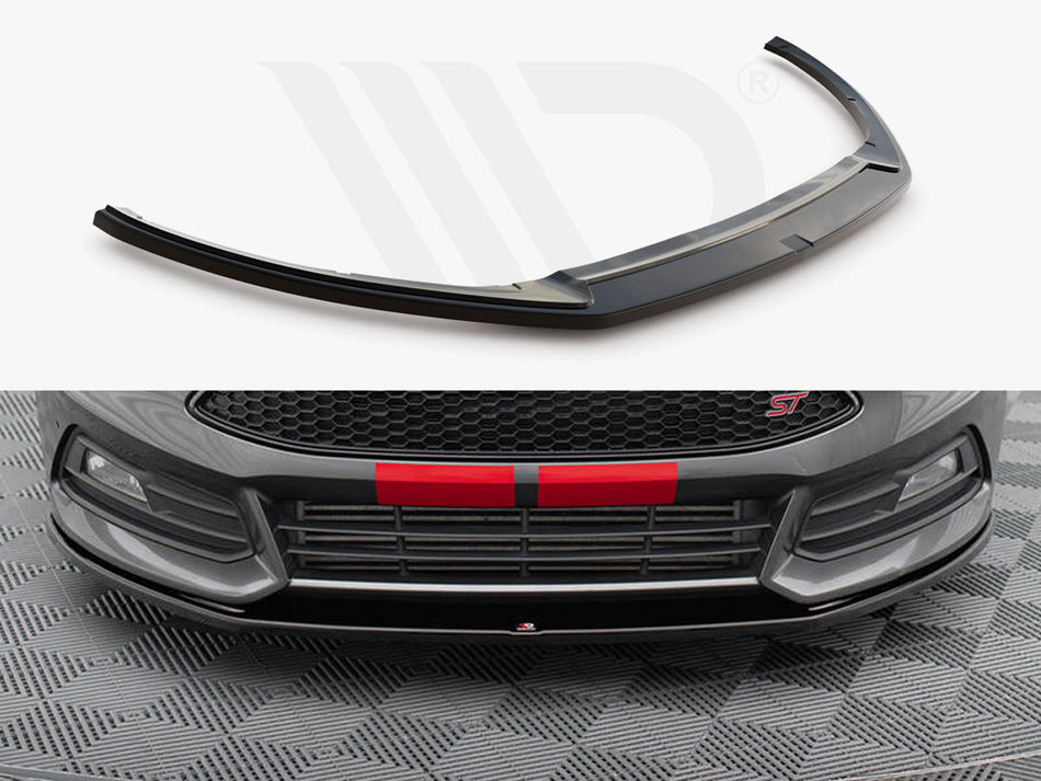 MAXTON DESIGN Front Splitter V.2 Ford Focus ST Mk3 FL - Textured