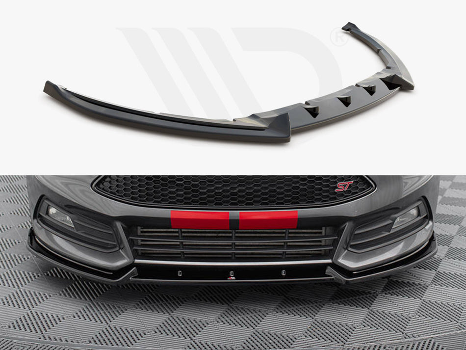 MAXTON DESIGN Front Splitter V.4 Ford Focus ST Mk3 FL - Textured