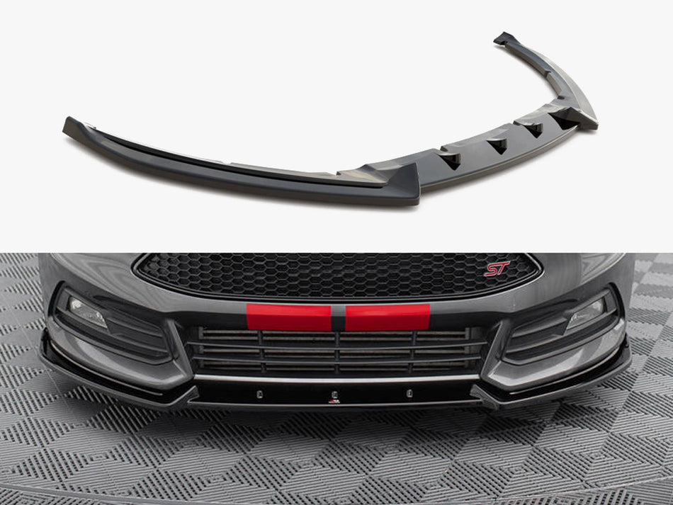 Maxton Design Front Splitter V.4 Ford Focus ST Mk3 FL - FO-FO-3F-ST-FD4G - Image 1