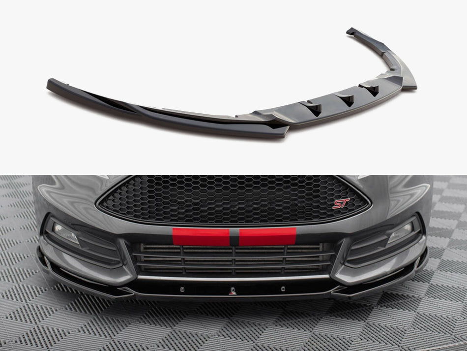 Maxton Design Front Splitter V.5 Ford Focus ST Mk3 Facelift - FO-FO-3F-ST-FD5G - Image 1