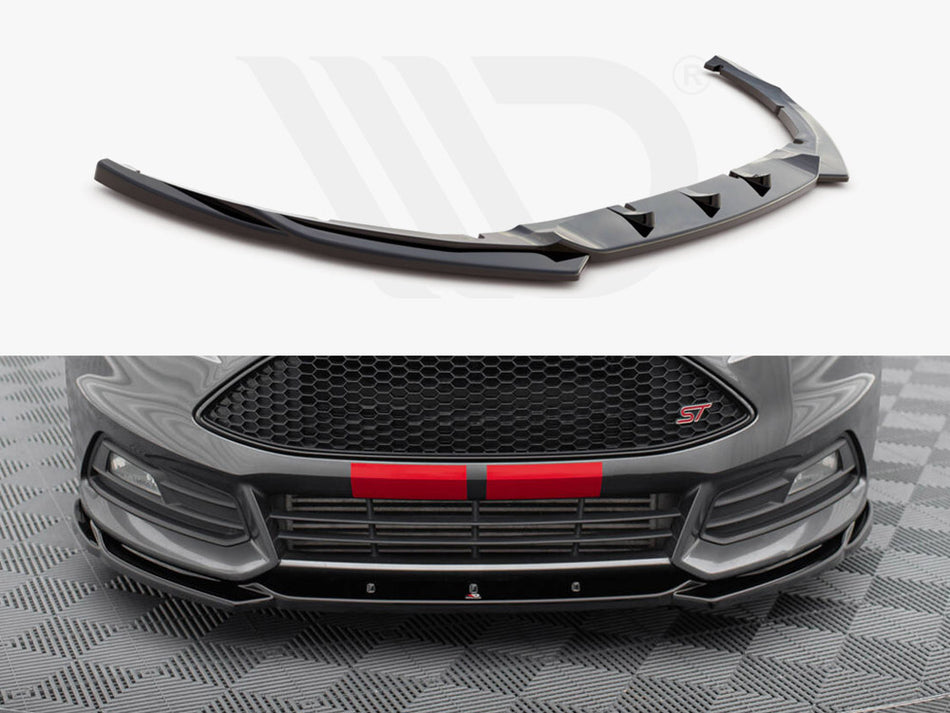 MAXTON DESIGN Front Splitter V.5 Ford Focus ST Mk3 Facelift