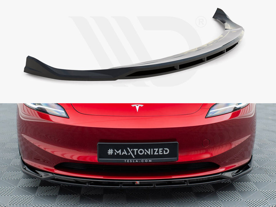 MAXTON DESIGN Front Splitter V.1 Tesla Model 3 FL Project Highland
