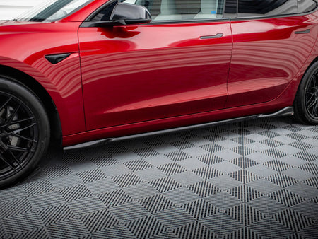 Maxton Design Side Skirts Diffusers V.1 Tesla Model 3 Mk1 / Mk1 Facelift - TE-MODEL3-1F-SD1G - Image 3